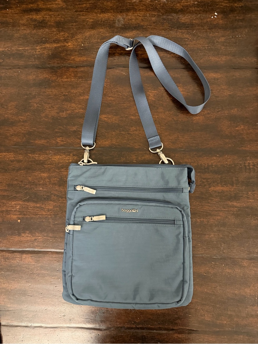 Baggallini Out And About Crossbody Bag RFID Slate Blue